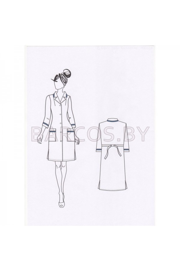 Халат женский 0157Б пошив под заказ ПТУП Баркос ОО БелОИ